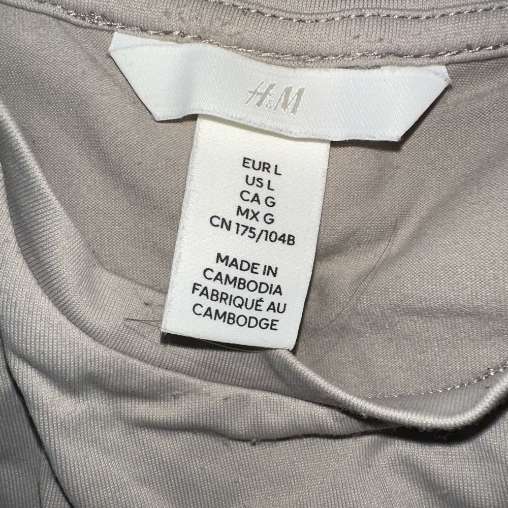 H&M Gray Fitted Short Sleeve T-Shirt - Picture 3 of 4